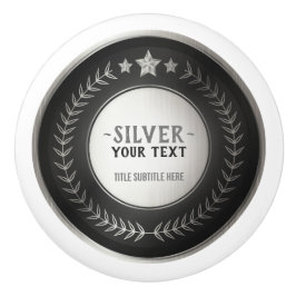 ANPASSNINGSBAR UTTRYCK DIY MEDAL Silver Champion E Knopp