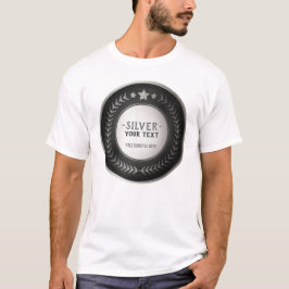ANPASSNINGSBAR UTTRYCK DIY MEDAL Silver Champion E T Shirt
