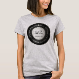ANPASSNINGSBAR UTTRYCK DIY MEDAL Silver Champion E T Shirt