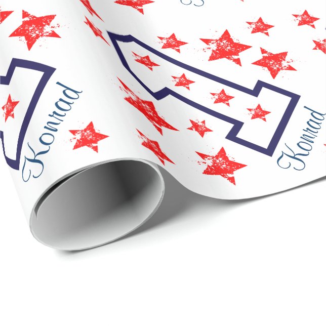 Anpassningsbar V02 för födelsedag för RÖDA Presentpapper (Rullad Hörn)