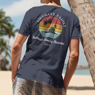 Anpassningsbar Vacation av Retro-sommarfamiljen T Shirt