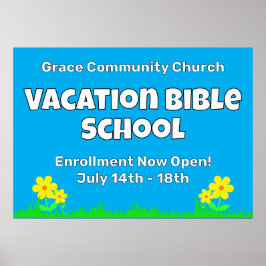 Anpassningsbar Vacation Bible School Flowers Poster