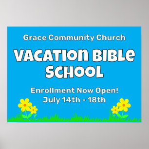 Anpassningsbar Vacation Bible School Flowers Poster