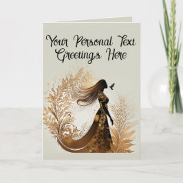 Anpassningsbar Vacker Afrikansk Kvinna Siluett Kort