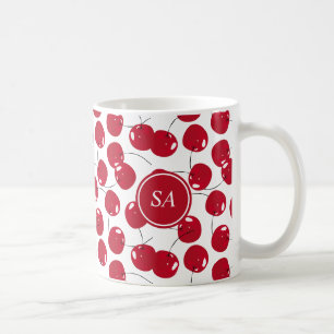 Anpassningsbar Vacker Fresh Red Cherry Mönster Kaffemugg