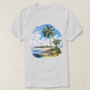 Anpassningsbar vacker tropisk scen t shirt