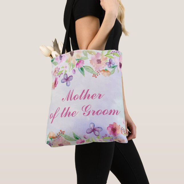 Anpassningsbar Vackert Mor i Groom Tote Bag Tygkasse (Närbild)