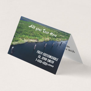 Anpassningsbar Vågrät Tält Fold Foldad Affärskort Visitkort