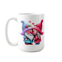 Anpassningsbar Valentine Gnome Kissing Couple Swee