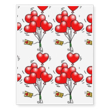ANPASSNINGSBAR VALENTINE HEARTS TEMPORARY TATOOS