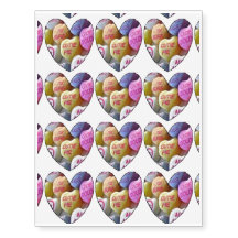 ANPASSNINGSBAR VALENTINE HEARTS TEMPORARY TATOOS