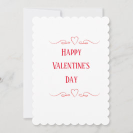 Anpassningsbar Valentinens moderna Chic för minima Julkort