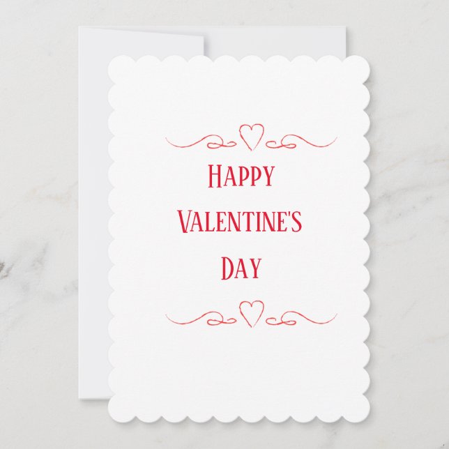 Anpassningsbar Valentinens moderna Chic för minima Julkort (Framsida)