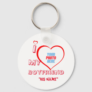 Anpassningsbar Valentines day: "Jag ❤ min Boykompi Nyckelring