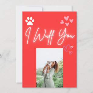 Anpassningsbar Valentines day-kort från Hund för H Julkort