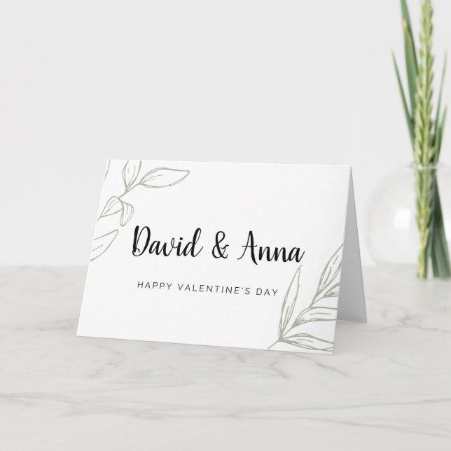 Anpassningsbar Valentines Namn kort för några par (Framsida)