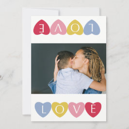 Anpassningsbar valentins kärlek fotokollage dag inbjudningar