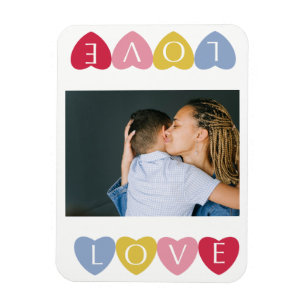 Anpassningsbar valentins kärlek fotokollage dag magnet