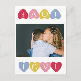 Anpassningsbar valentins kärlek fotokollage dag vykort