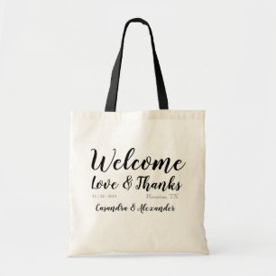 Anpassningsbar Välkommen Hotel Gift Favor Bag Bröl Tygkasse