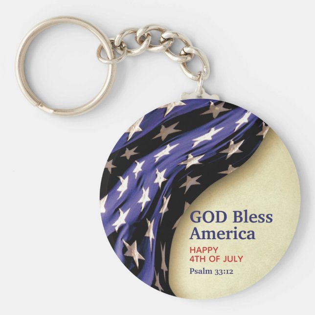 Anpassningsbar VÄLSIGNA DIG AMERIKA Nyckelring (Framsidan)