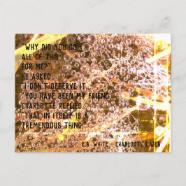 Anpassningsbar vänskapscitat - Charlotte's Web Vykort