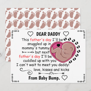 Anpassningsbar vår första Fars dag, kära pappa att Julkort