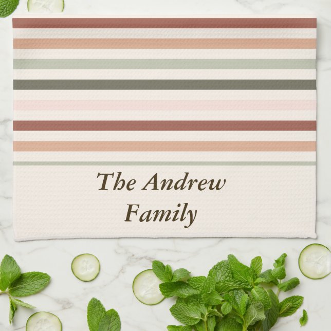 Anpassningsbar Vår Rand Boho Påsk Kökshandduk (Vikta)