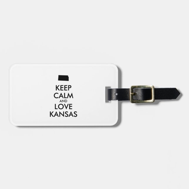 Anpassningsbar VAR RUHIG OCH ÄLSKA KANSAS Bagagebricka (Horisontell Framsida)