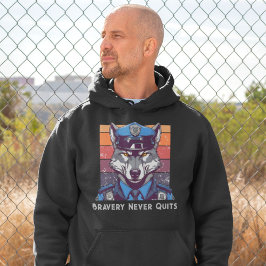 Anpassningsbar Varg Gifts for Police Officers Papp Hoodie