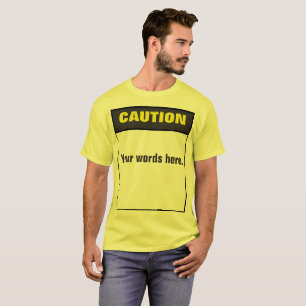 Anpassningsbar varnar undertecknar mallen t shirt