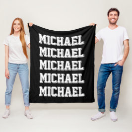 Anpassningsbar Varsity Namn Fleecefilt