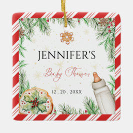 Anpassningsbar Vattenfärg Hand plockade Mysiga Hel Julgransprydnad Keramik