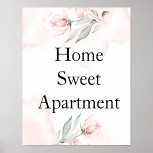 anpassningsbar Vattenfärg  Rosa Vild Ro Poster