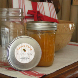 Anpassningsbar Vattenfärgsbihonungsrund etikett