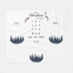 Anpassningsbar Vattenfärgsdelsten för äventyr-trip Fleecefilt