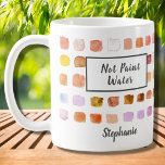 Anpassningsbar Vattenfärgskonst - inte färg på Vat Kaffemugg<br><div class="desc">Denna mugg har en vattenfärg mönster i färg-proverna i terracotta och rost. Ord inte Paint Vatten läggs till och en Paint Vatten-version finns också i min butik. Perfekt för en artist eller någon som gillar målning. Anpassa den med ditt namn eller monogram. När vi skapar vår teckning hittar du inte...</div>