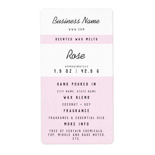 Anpassningsbar Vax Melt-etiketter Fraktsedel (Framsidan)