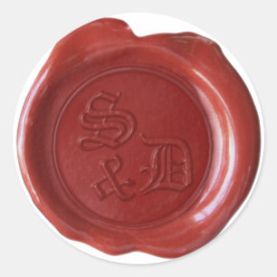 ANPASSNINGSBAR VAX SEAL - Diane - S&D - Blod Red Runt Klistermärke