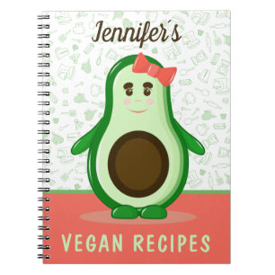 Anpassningsbar Vegan-recept Anteckningsbok
