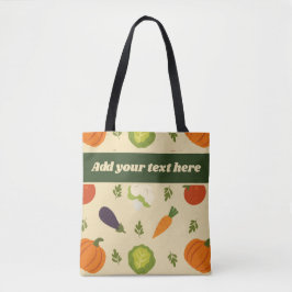 Anpassningsbar Veggie Tote Bag Sunshine & Veggies Tygkasse
