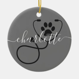 Anpassningsbar Veterinär Veterinary Tech Vet Assis Julgransprydnad Keramik