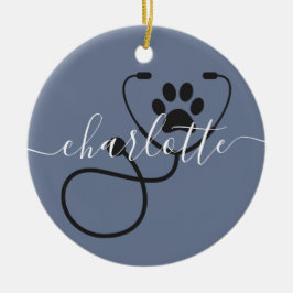 Anpassningsbar Veterinär Veterinary Tech Vet Assis Julgransprydnad Keramik