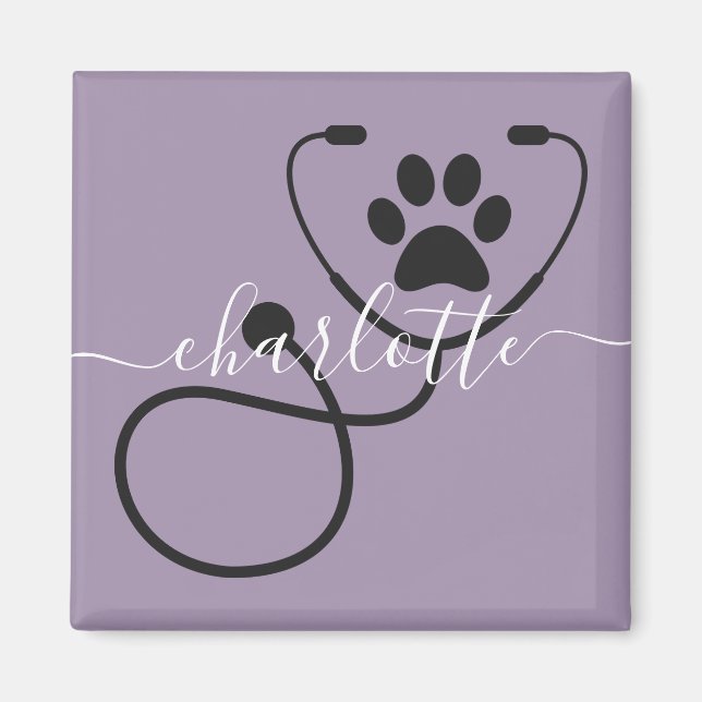 Anpassningsbar Veterinär Veterinary Tech Vet Assis Magnet (Framsidan)
