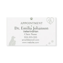 Anpassningsbar veterinärbokningskort
