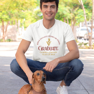 Anpassningsbar Veterinary School Maroon Script Stu T Shirt