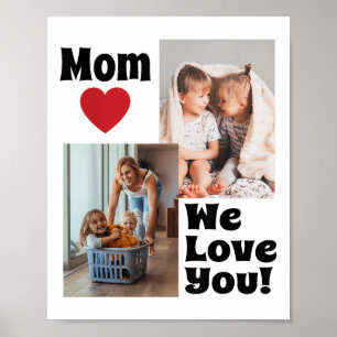 Anpassningsbar Vi Kärlek er Mamma-foto - anpassa e Poster