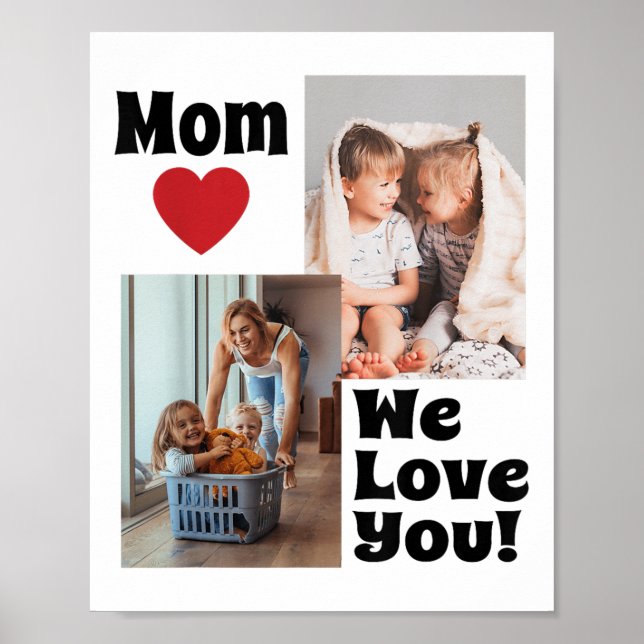 Anpassningsbar Vi Kärlek er Mamma-foto - anpassa e Poster (Framsidan)