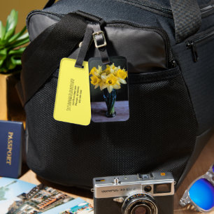 Anpassningsbar Vibrant Daffodils Vas still Life Te Bagagebricka