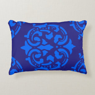Anpassningsbar Victorian Mönster Blue Prydnadskudde